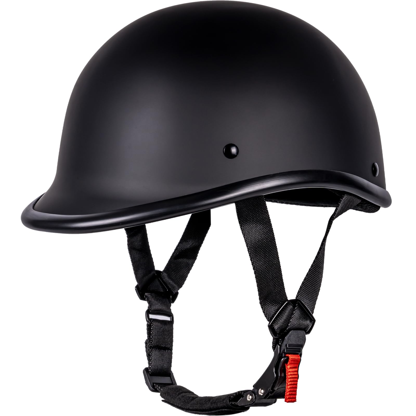 Yesmotor Half Helmet Polo Cap Half Shell Open Face Motorcycle Helmet - Dot Approved(Light Black,Small)
