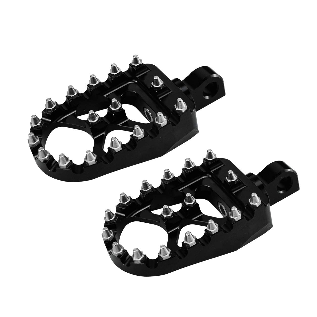 HDBUBALUS CNC Wide Footpegs Offroad 360 Roating Foot Pegs Fit for Harley Dyna Fatboy Street Bob Wide Glide Sportster Bobber Chop