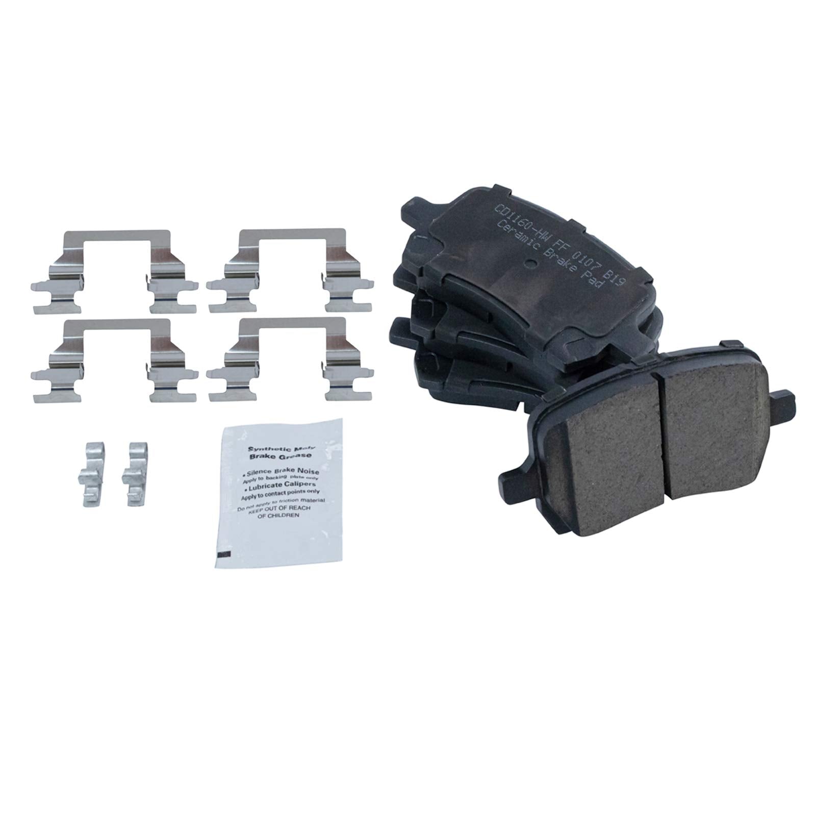 Trq Front Premium Posi Ceramic Brake Pad & Coated Rotor Kit For 06-11 Chevy Hhr