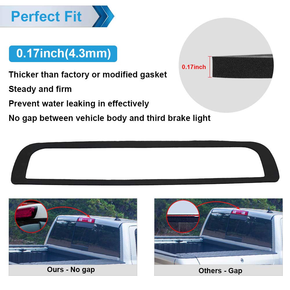 MbuyDIY Brake Light Gasket Seal for 2014-2023 Chevy Silverado & GMC Sierra, Black, Single-Sided Adhesive