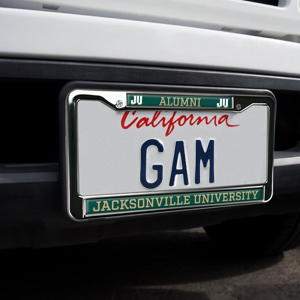 Jacksonville University Alumni Full Size Standard License Plate Metal Frame