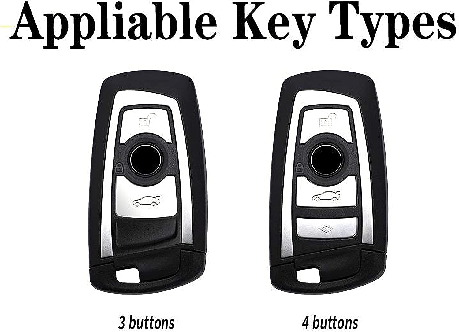 Bradegeve Key Fob Cover Case, Keychain, Metal Shell Cover Compatible For Bmw 1 3 4 5 6 7 Series X3 X4 M5 M6 Gt3 Gt5 (Gunmetal-Carbon Fiber)