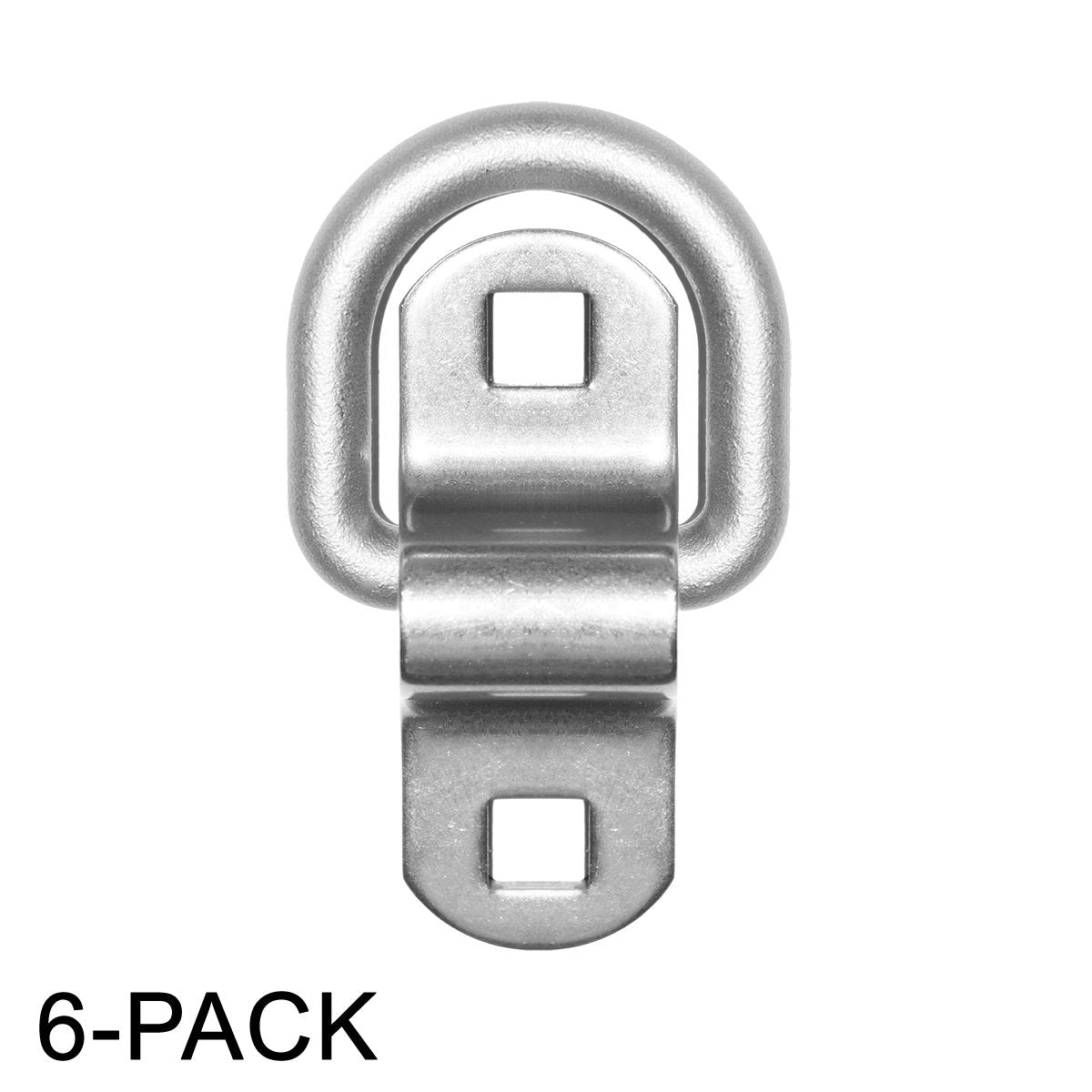 Stainless Steel Tie Down, Surface Mount D-Ring 6,000 Lb. Capacity Tiedowns 6-Pack