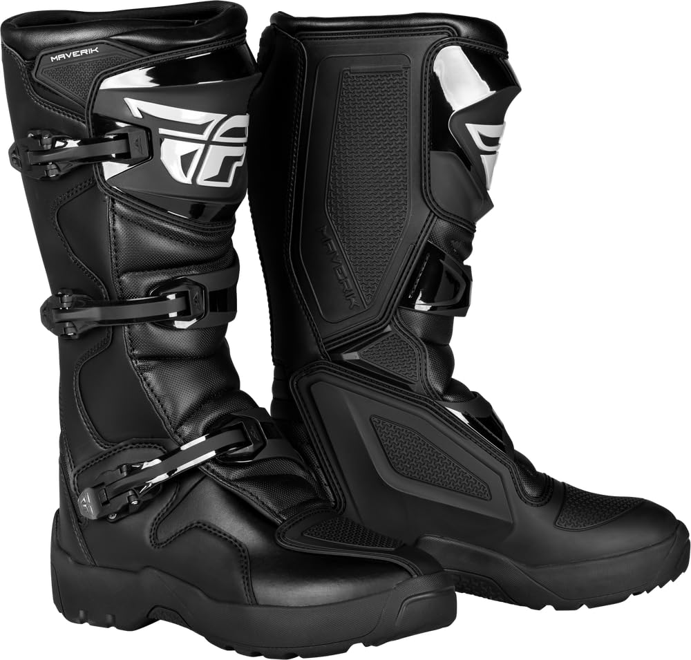 Fly Racing Maverik LT Enduro riding boots (Black/Black LT, 13)