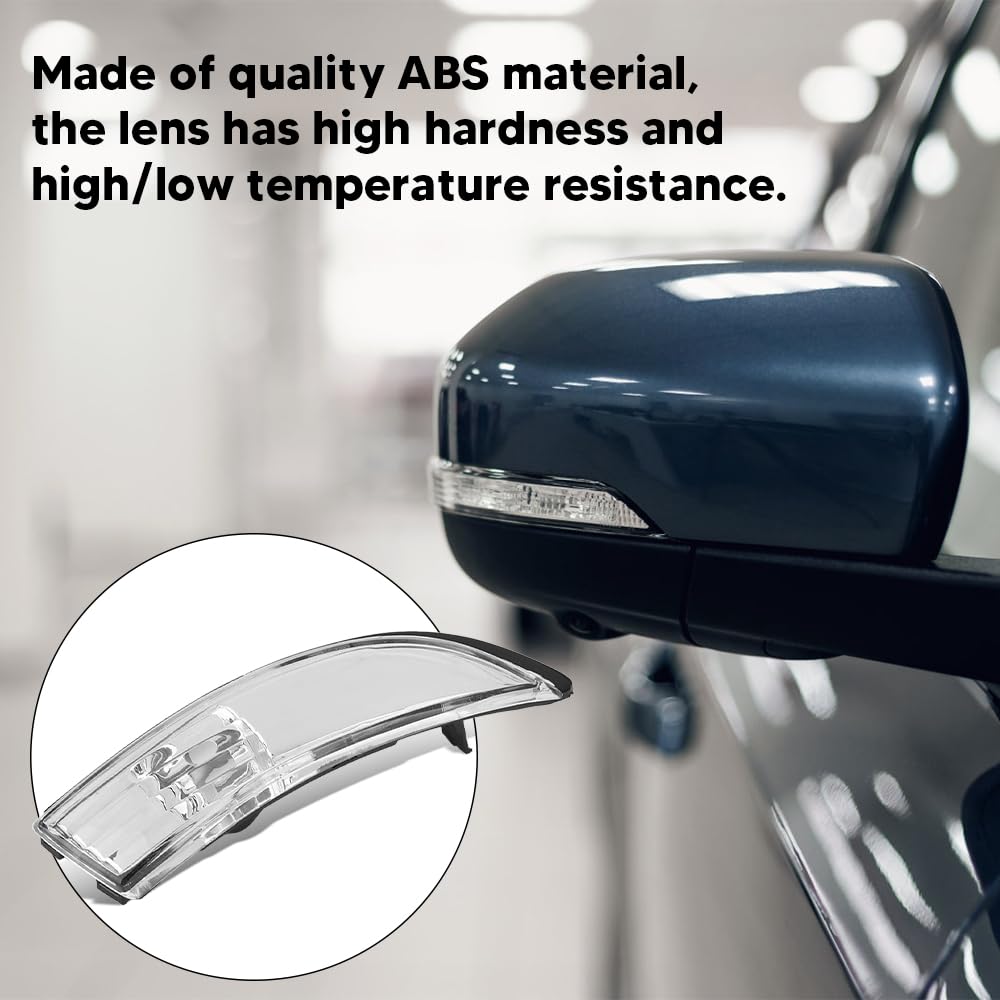 Psytfei Led Side Mirror Abs Side Mirror Indicator Lens Rear View Mirror Turn Signal Light Cover Car Dynamic Indicator Strip For Mk7 Mk7.5 2009-2017(Right)