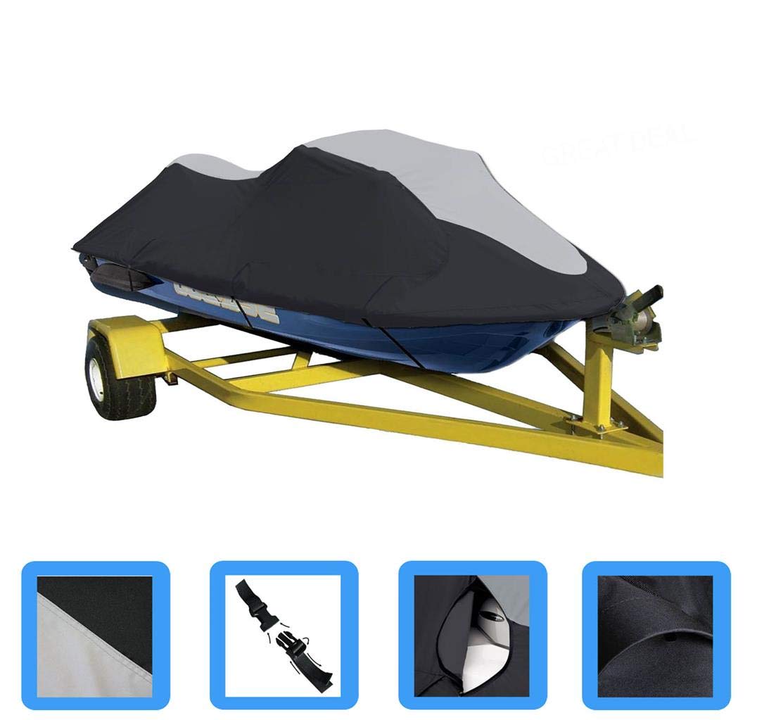 Compatible for SeaDoo Sea Doo Bombardier PWC GTI 3 Seater Jet Ski Cover 1996-2009 600 Denier