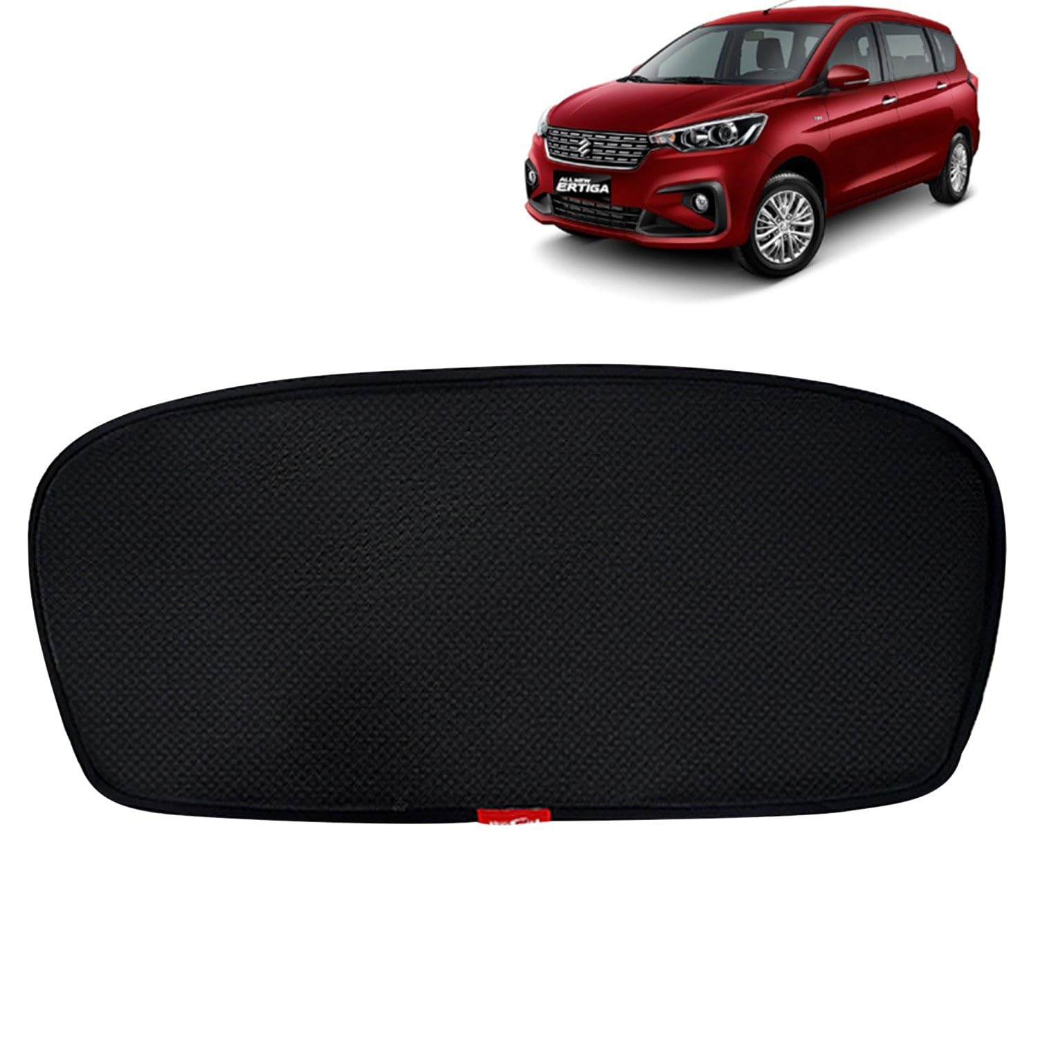 Kingsway Cotton Ertiga Car Sun Shade Rear Windshield Non Magnetic Fix Type Curtain for 2018 to 2022 Model, Compatible with Marut