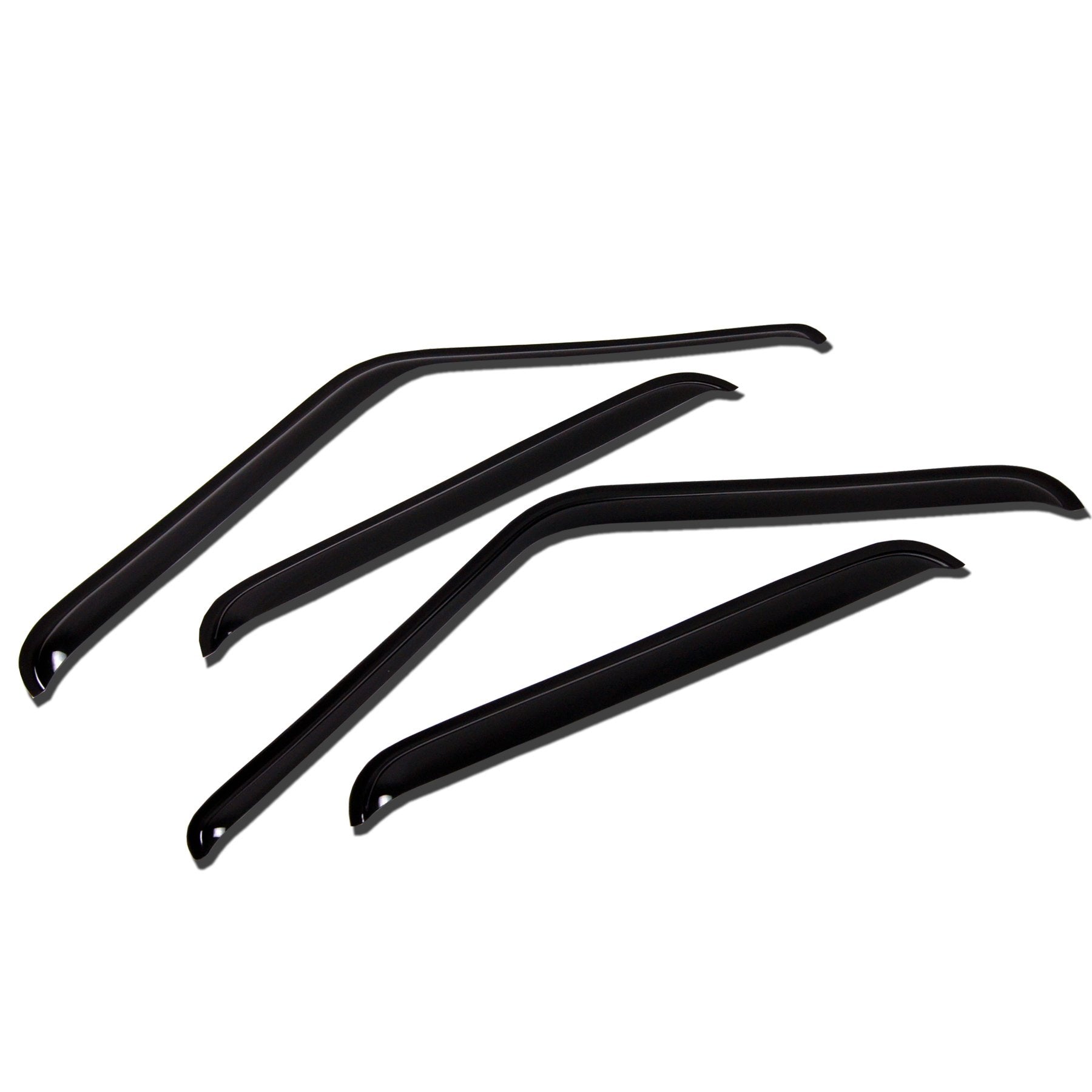 Tuningpros WV-007 Outside Mount Window Visor Deflector Rain Guard Dark Smoke 4-pc Set, Compatible With 2000-2006 BMW X5