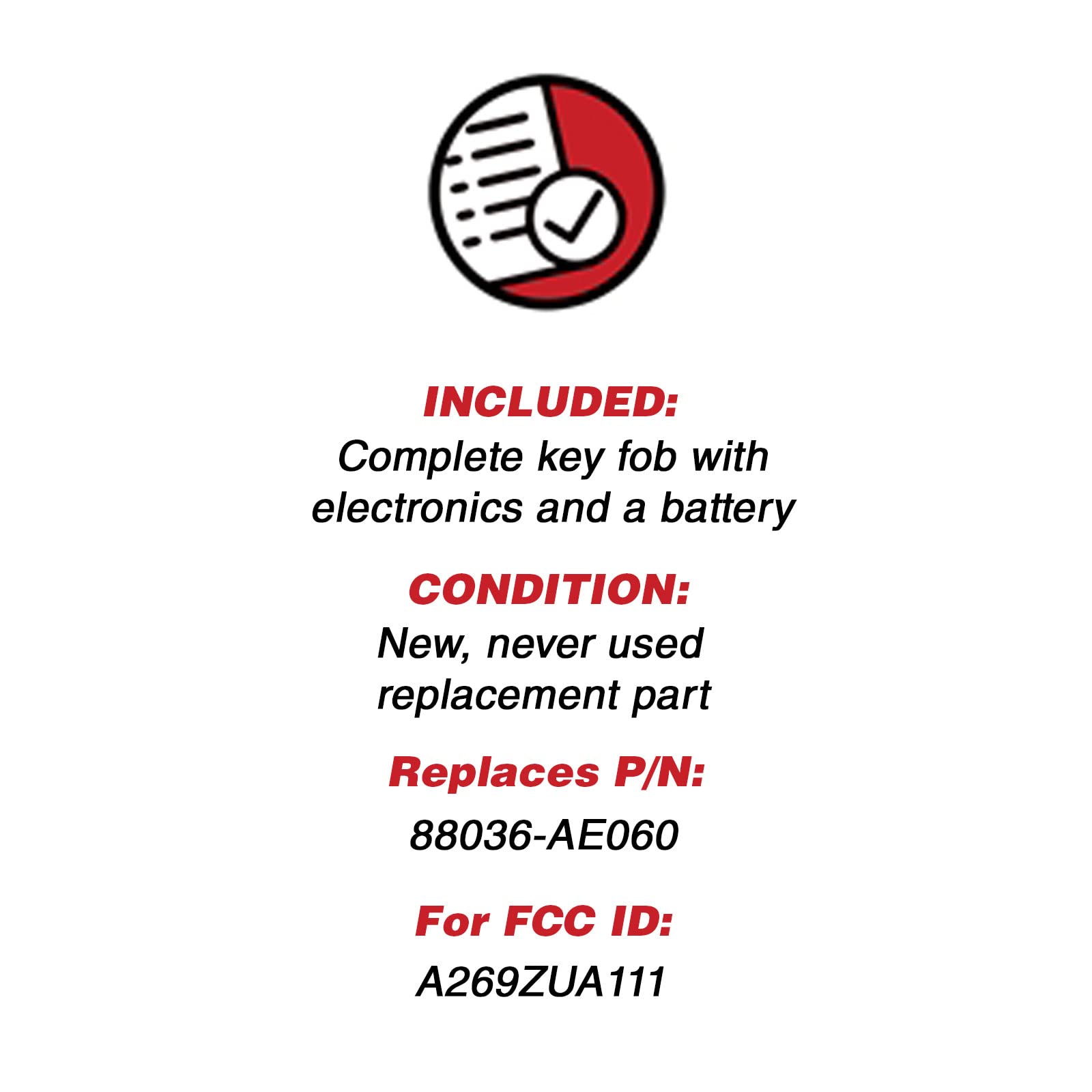 Keylessoption Keyless Entry Remote Control Car Key Fob Replacement For A269Zua111