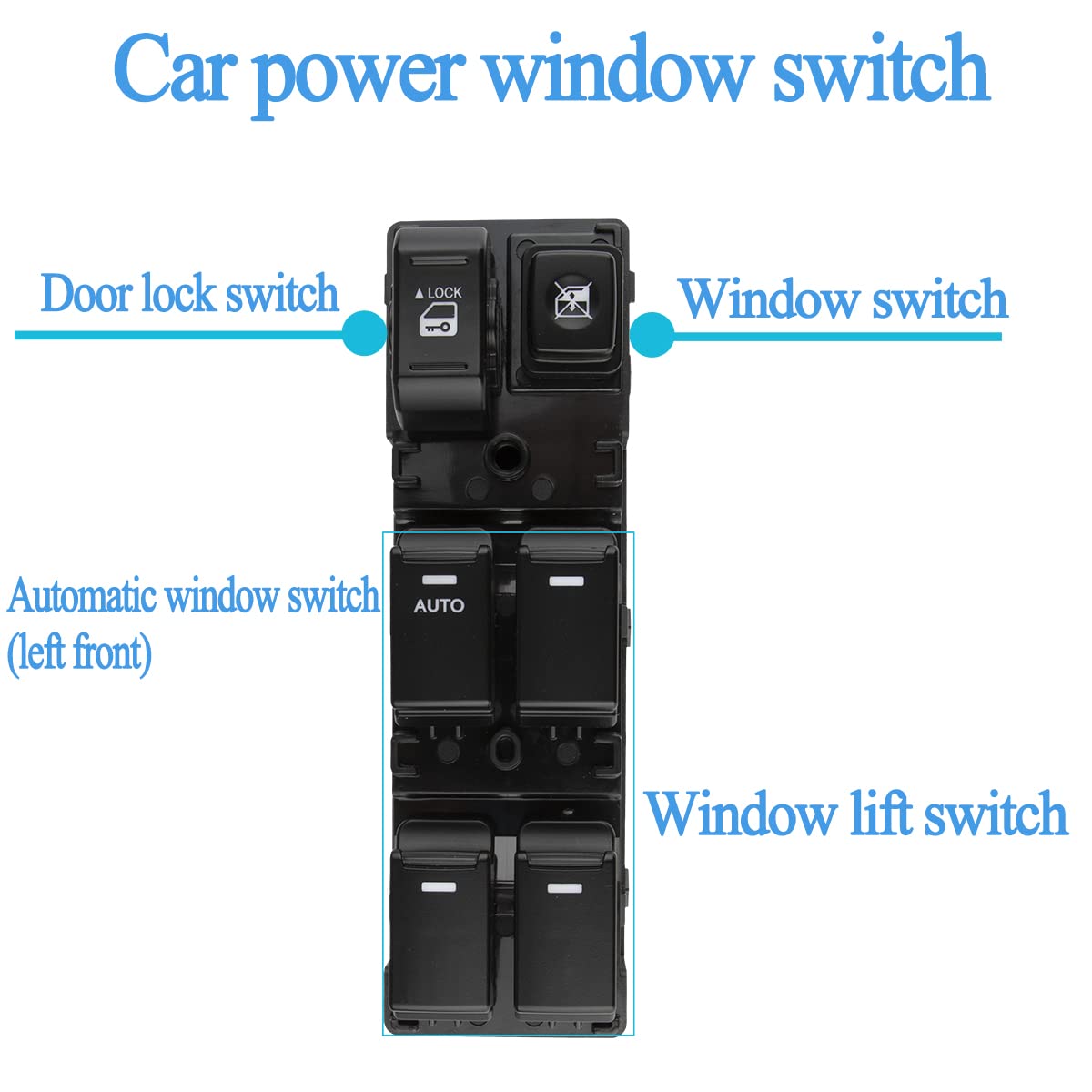 Master Power Window Switch Button Fits KIA Sorento R SX LX EX 2010-2014, Driver Side Front Left Power Electric Window Control Sw