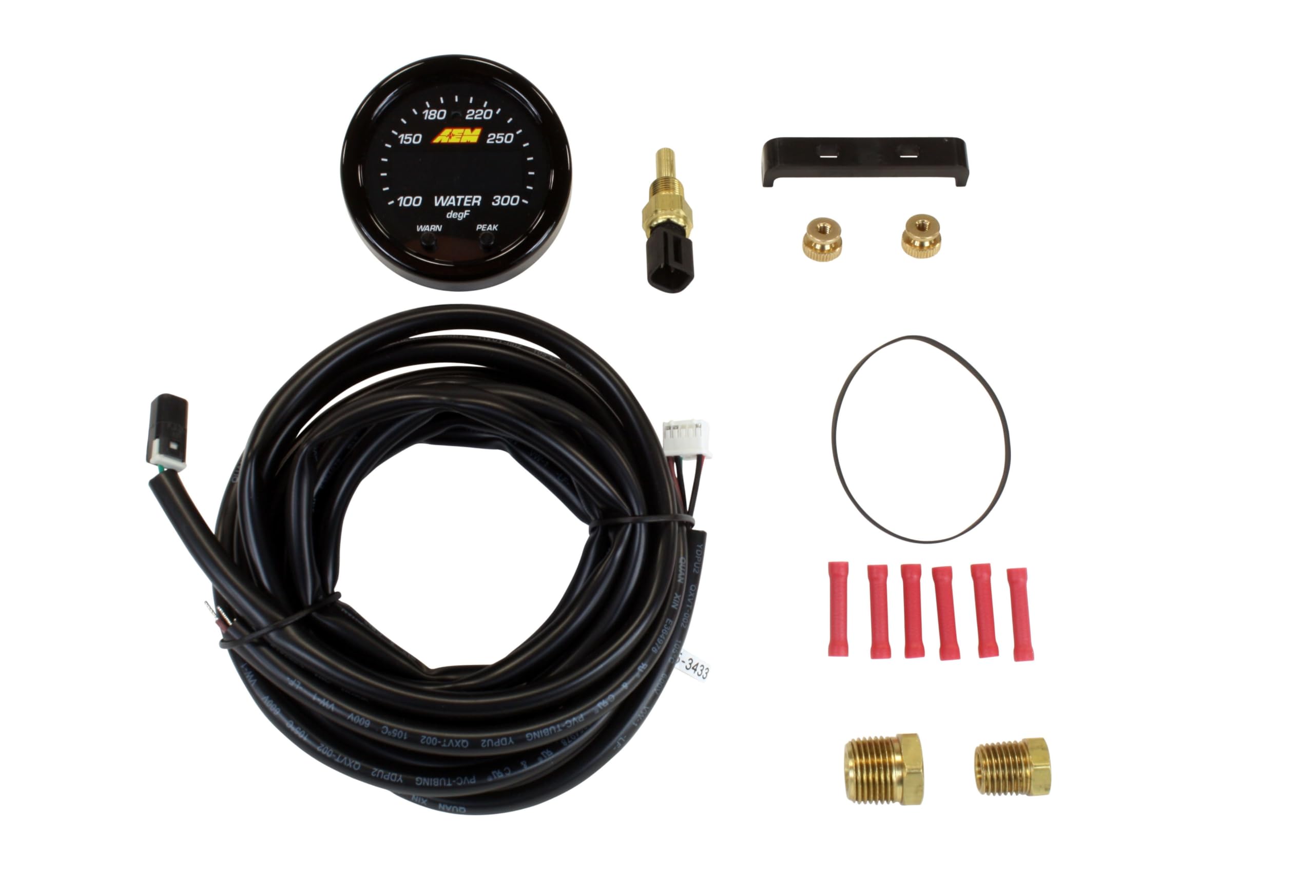 Aem 30-0302 X-Series Temperature Gauge, Black