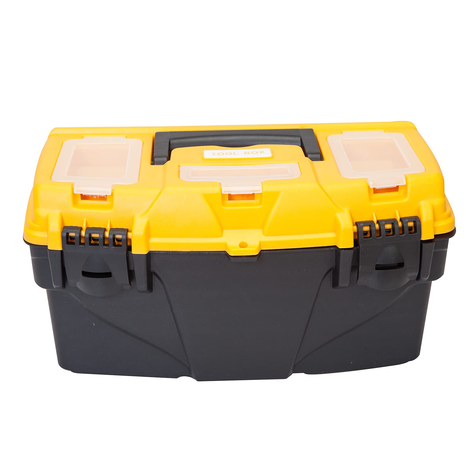BIG RED ATRJH-3015B Torin 15.5 Plastic Storage Tool Box with Removable Tray, Black/Yellow