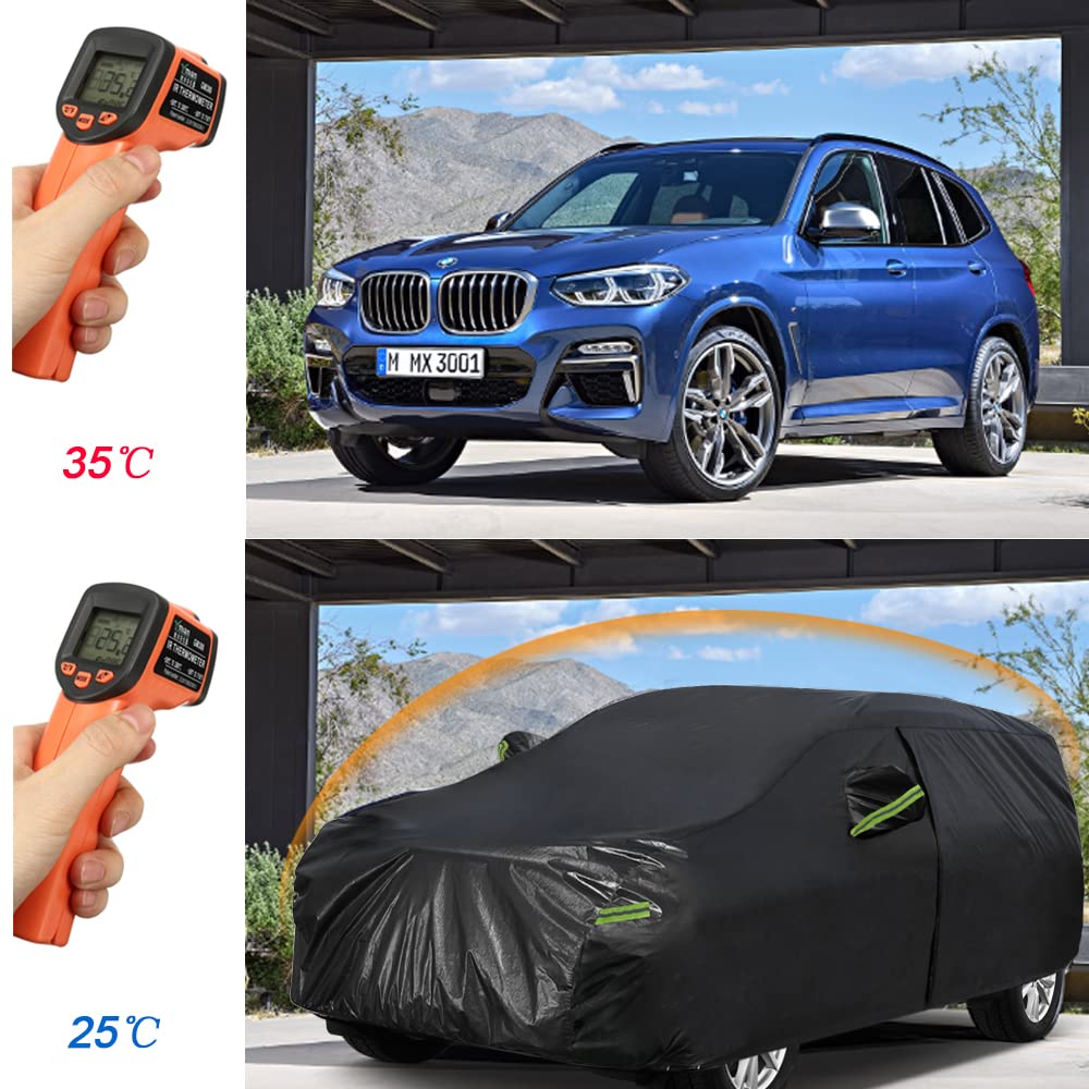 Koukou Waterproof Suv Car Cover Suitable For Dodge Durango From 1998 To 2025, 7 Layers Windproof All Weather Waterproof Outdoor