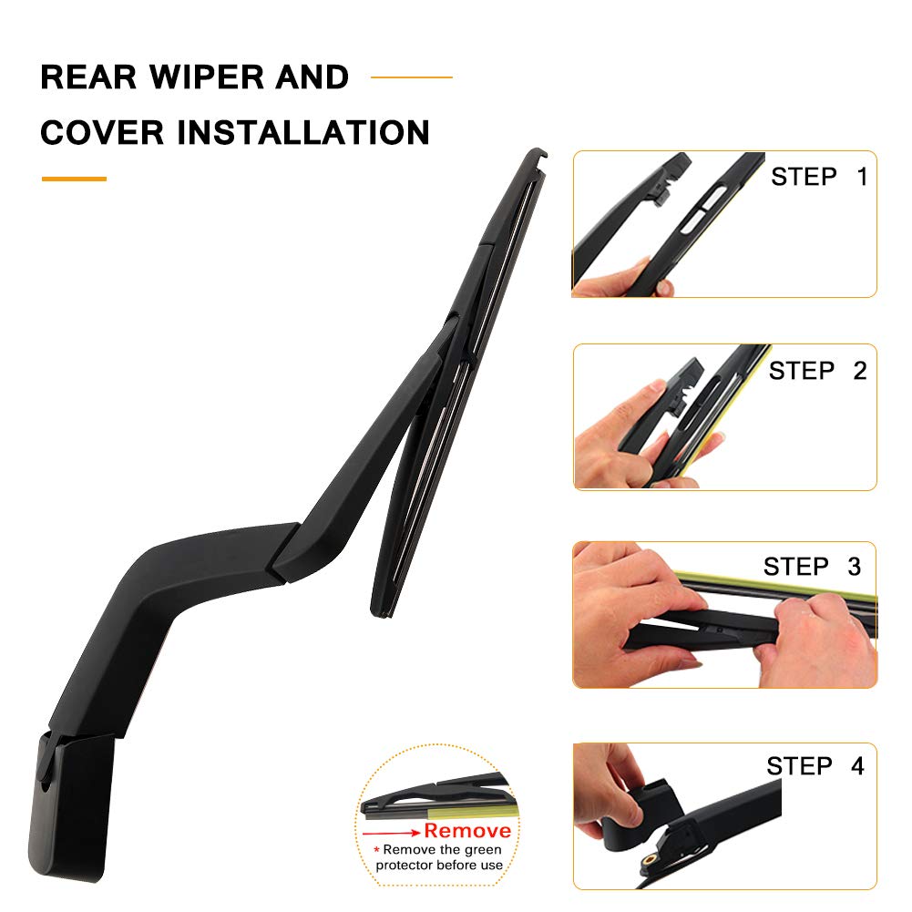 For Genuine 15276248 Window Wiper Arm Set-Replacement For GMC Acadia,Saturn Outlook 2007-2012, Rear Windshield Wiper Arm Blade A