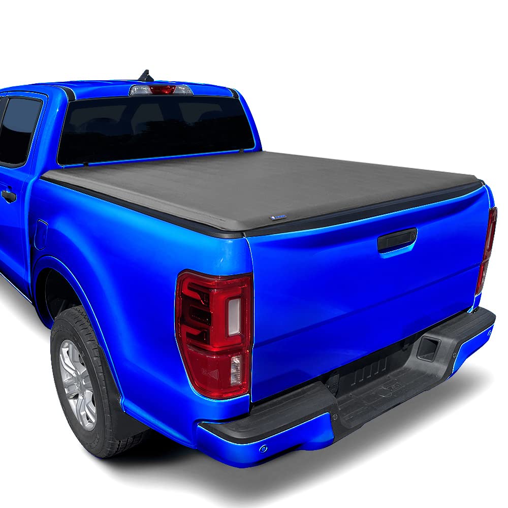 Tyger Auto T3 Soft Tri-Fold Truck Bed Tonneau Cover Compatible With 1982-2013 Ford Ranger; 1994-2010 Mazda B-Series | Fleetside