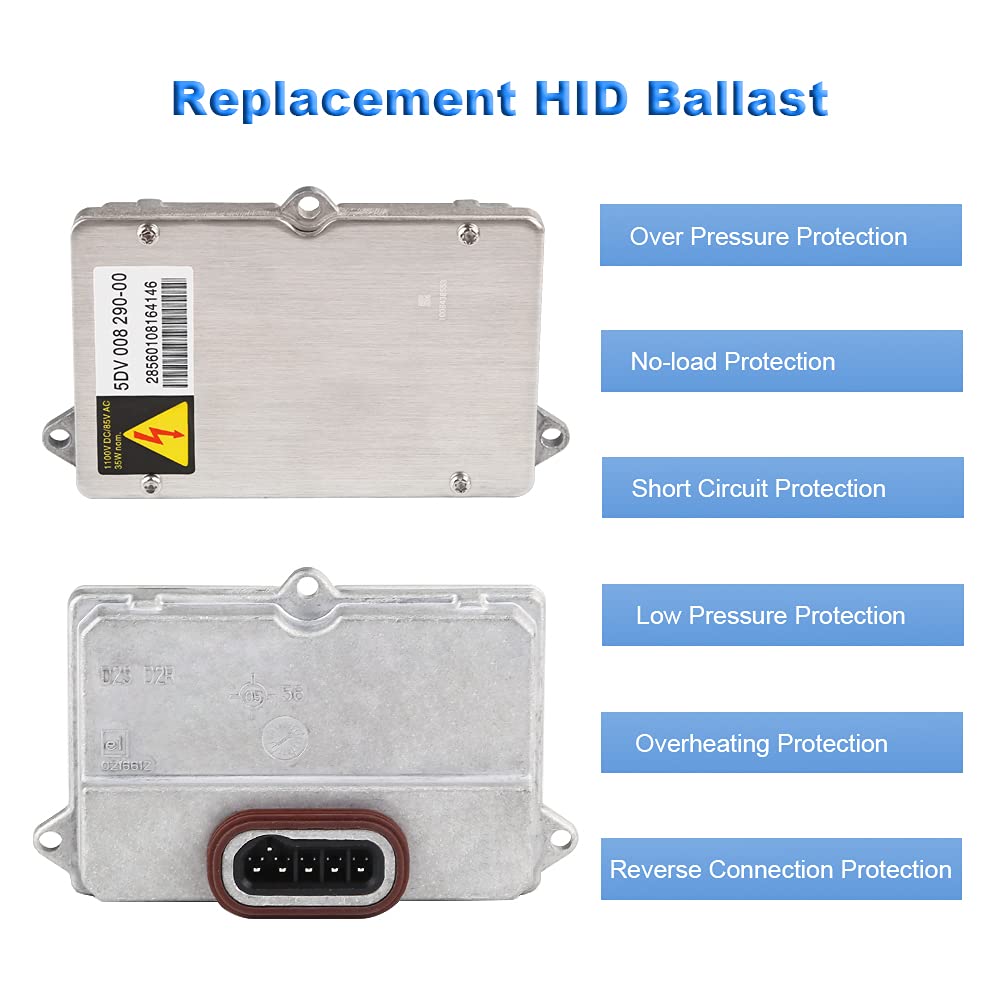 Wmphe Compatible With Hid Xenon Headlight Ballast Mercedes Benz Audi Bmw Ford Gm Jaguar Control Unit Module Replace Oem 5Dv 008