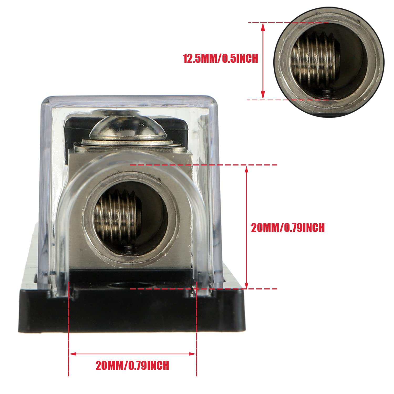 Bojack 0/2/4 Gauge Awg In Line Anl Fuse Holder With 250 Amp Fuse