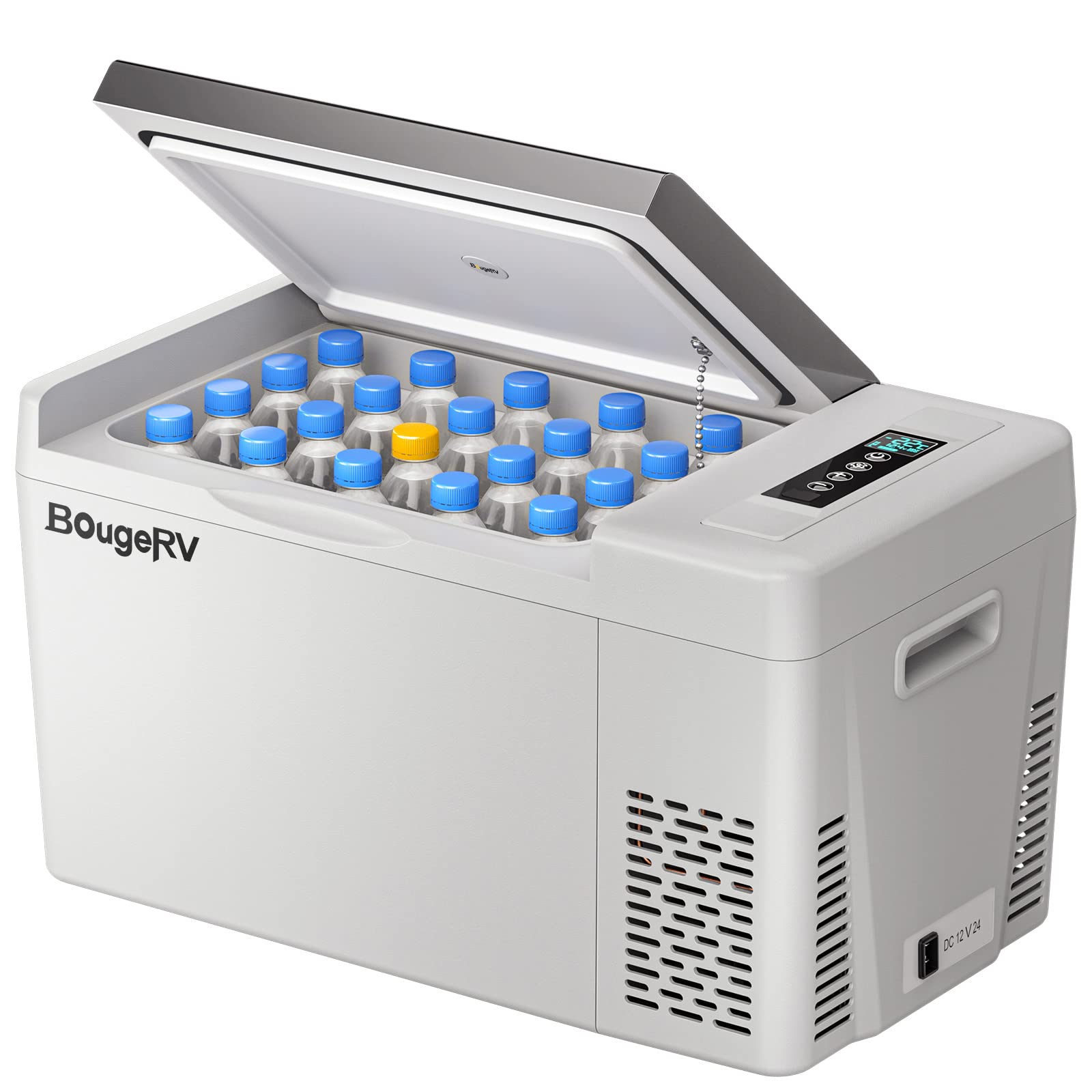 Bougerv 12 Volt Refrigerator 12V Car Fridge 23 Quart Portable Freezer Compressor Cooler 12/24V Dc 110~240 Volt Ac For Truck Van 