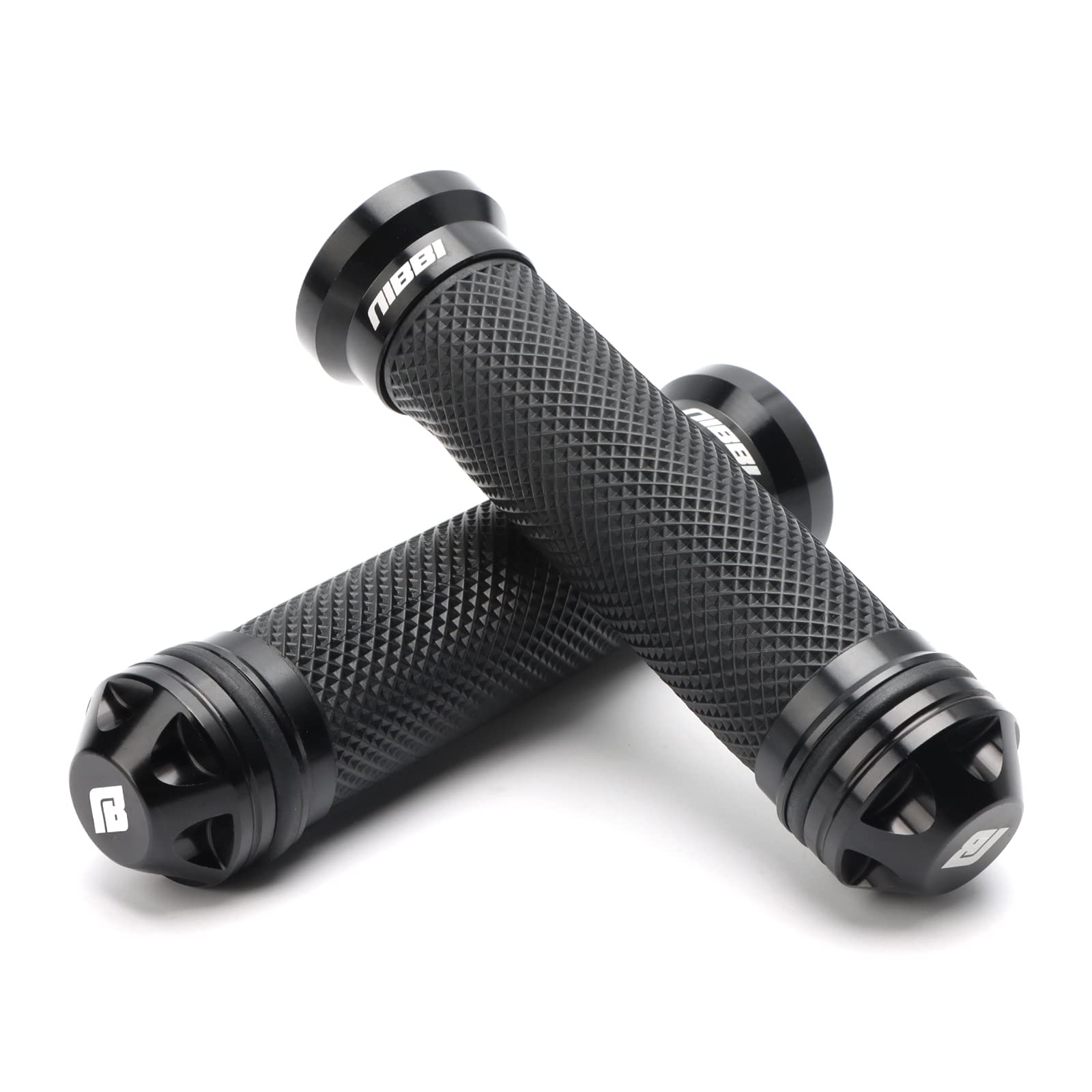 Nibbi Motorcycle Hand Grips, Racing Cnc Aluminum & Soft Rubber Handlebar,7/8' Handle Grips For Atv Gy6 Scooter