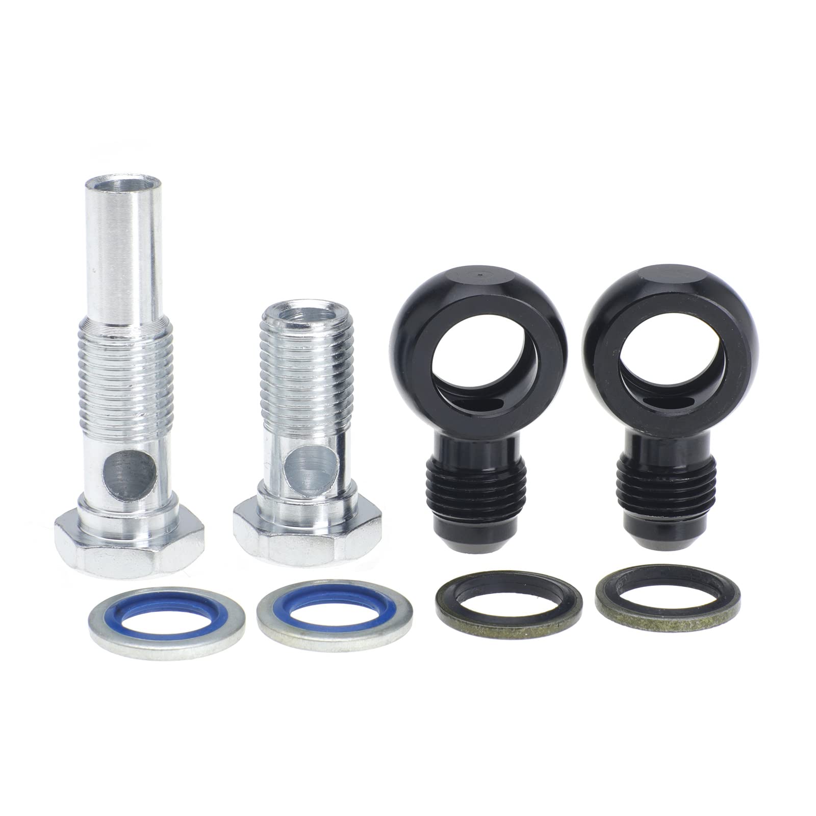 Roosain 6An X 1/4Npsm 4L80E Gm Transmission Oil Cooler 90 Degree Banjo Fittings