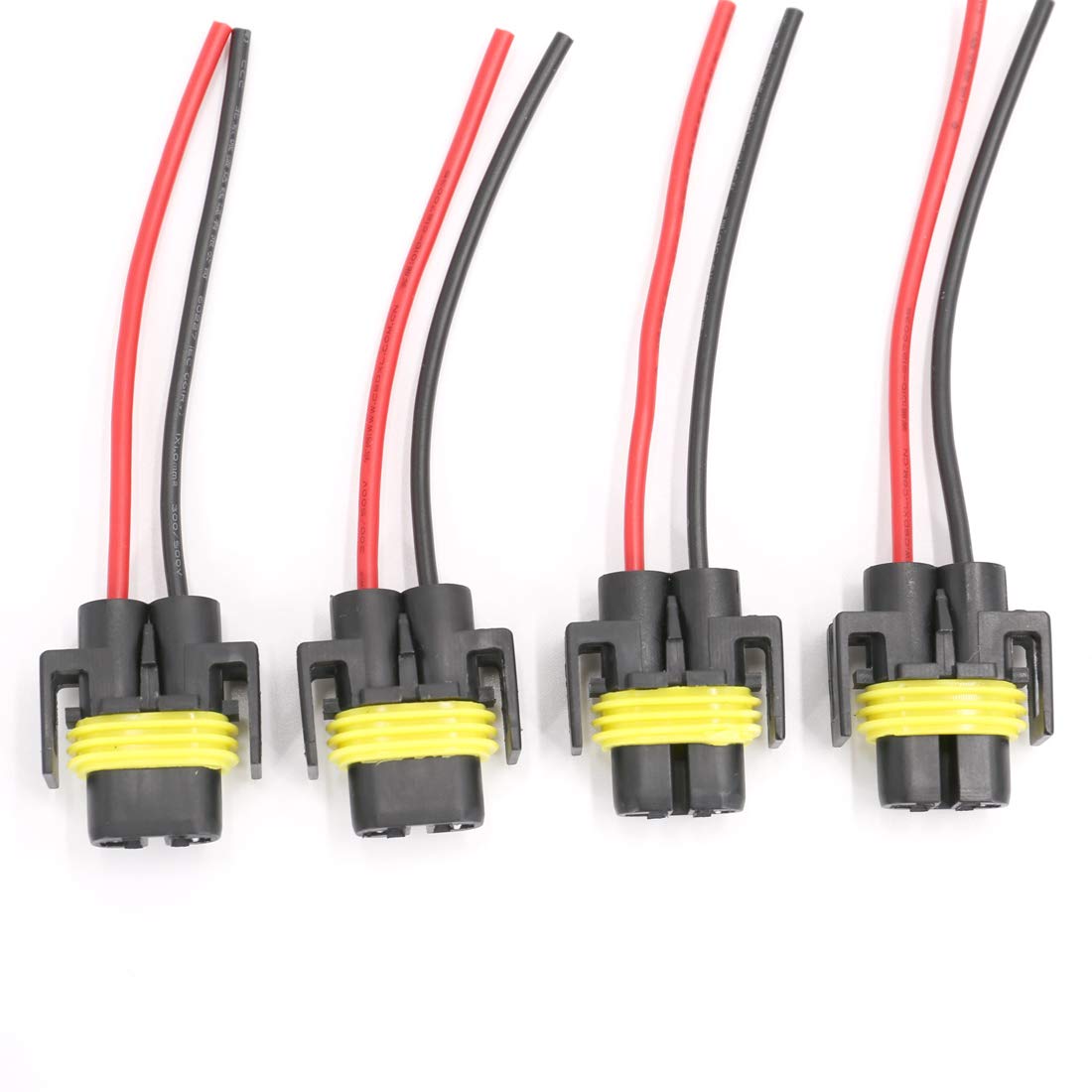 Utsauto H11 H8 880 881 Female Adapter Wiring Harness Sockets Wire 12V For Headlights Fog Lights 4Pcs