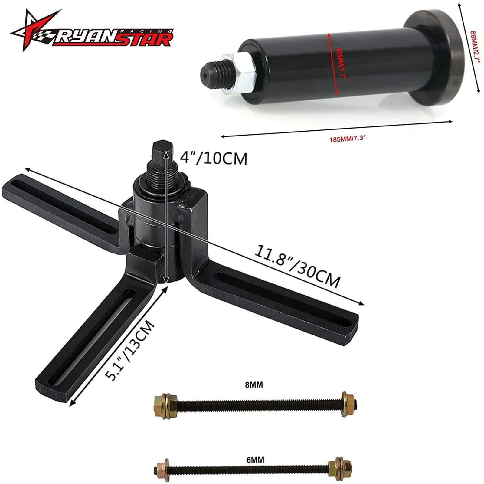 RYANSTAR RACING Crank Case Splitter & Puller Kit - Off Road Vehicle Tools, Crankcase Kit, C-Clip Adapter, Model MB-ST003+MB-ST002
