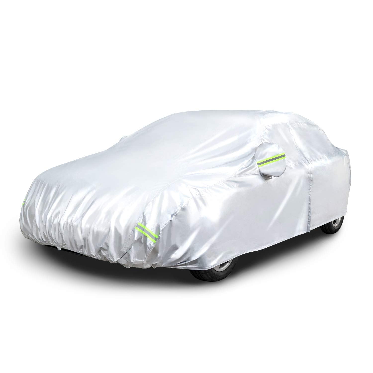 Amazon Basics Silver Weatherproof Car Cover - 150D Oxford, Sedans up to 170