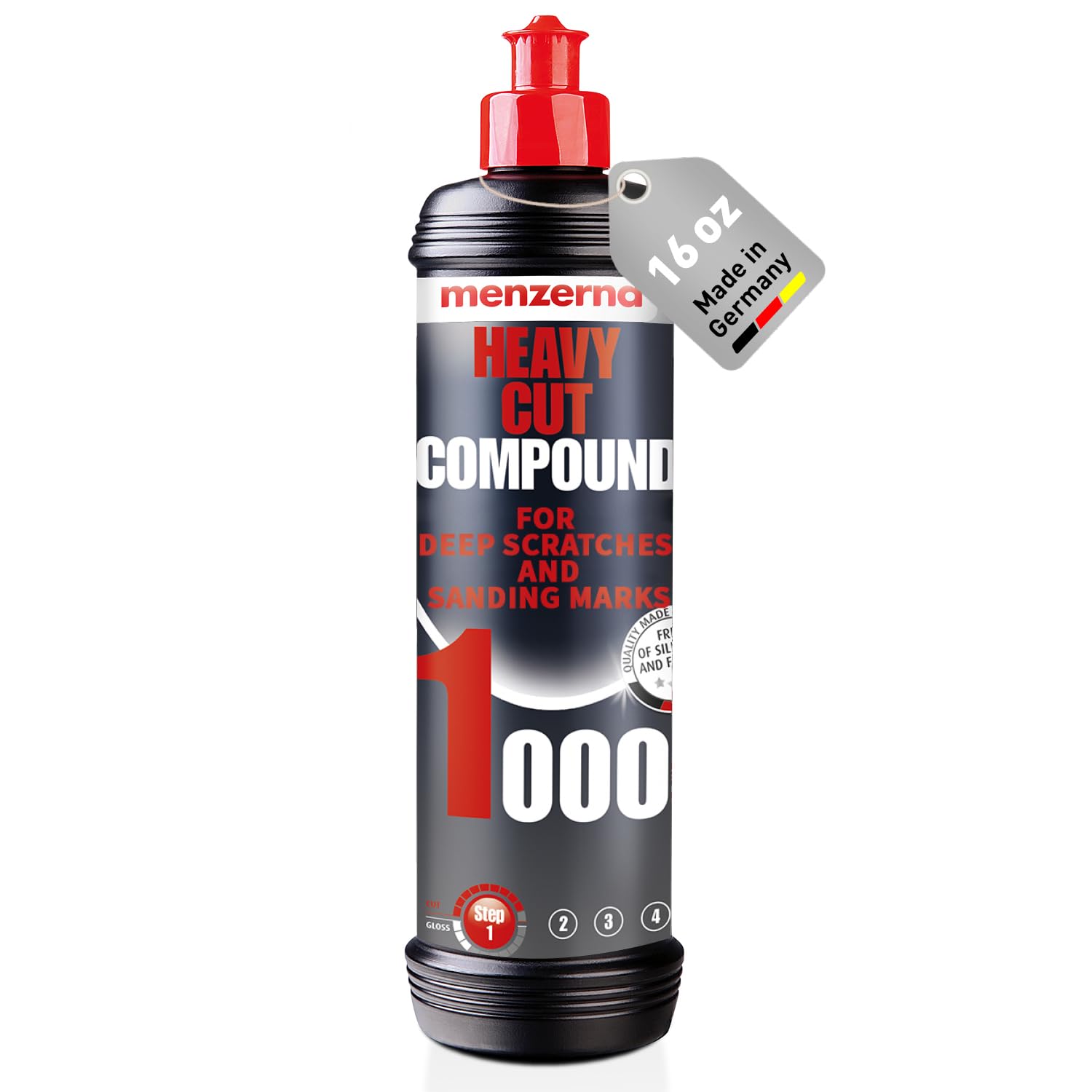 menzerna Heavy Cut Compound 1000 Improved Formula I Abrasive Polishing Compound for Deep Scratches, Swirls I Buffing and Polishi
