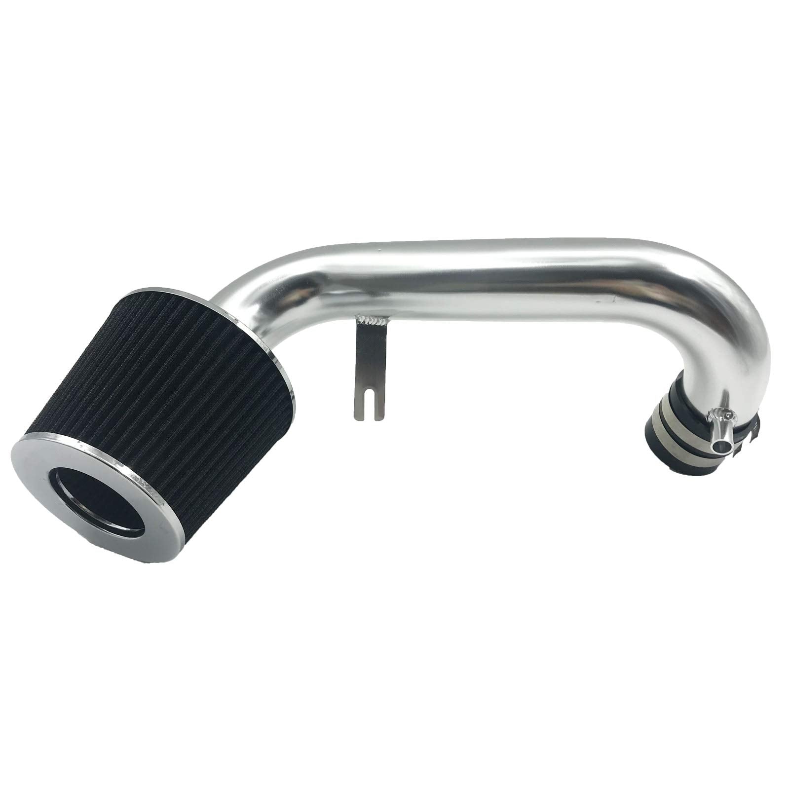 2.5 Inch Cold Air Intake Kit with Filter Fit for Honda Civic 2001 2002 2003 2004 2005 DX/LX/EX/GX/VP AT/MT 1.7L (Silver Tube & B