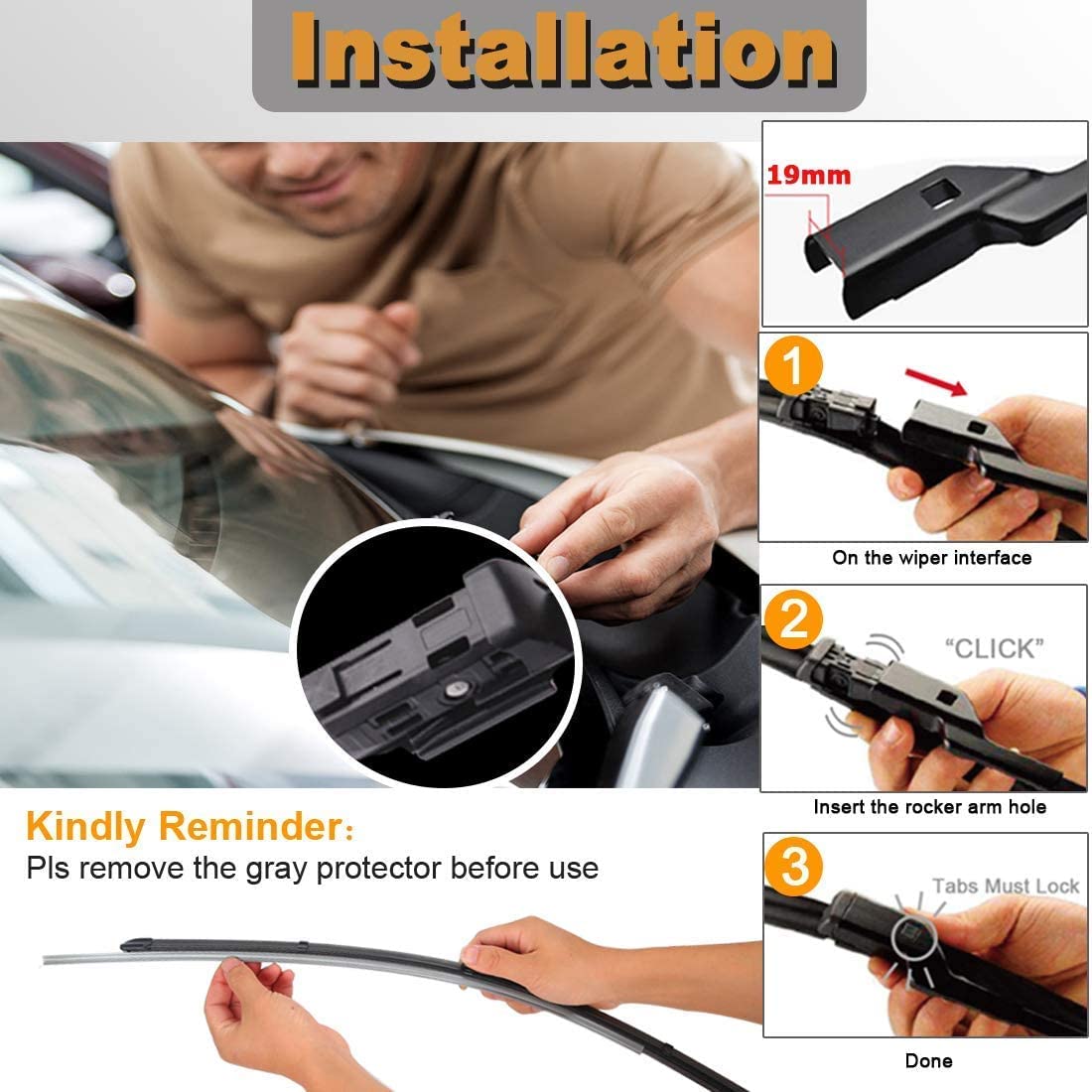 Oem Windshield Wiper Blade Replacement For Gmc Terrain Chevy Equinox 2010-2017 Original Equipment Wiper Blade Set- 24+17+13 (Set