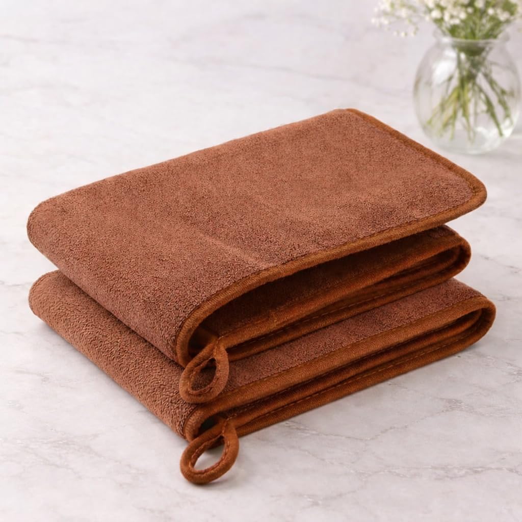 SIMPARTE 500 GSM  Pack of 2  Soft Microfiber Cleaning Cloth, Lint and Scratch Free Multipurpose Cloth for Car, Home Appliances