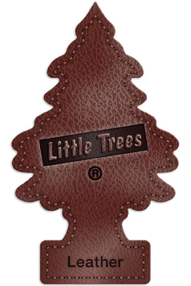 Little Trees Car Air Freshener | Hanging Paper Tree For Home Or Car | Leather Scent | 3 Pack