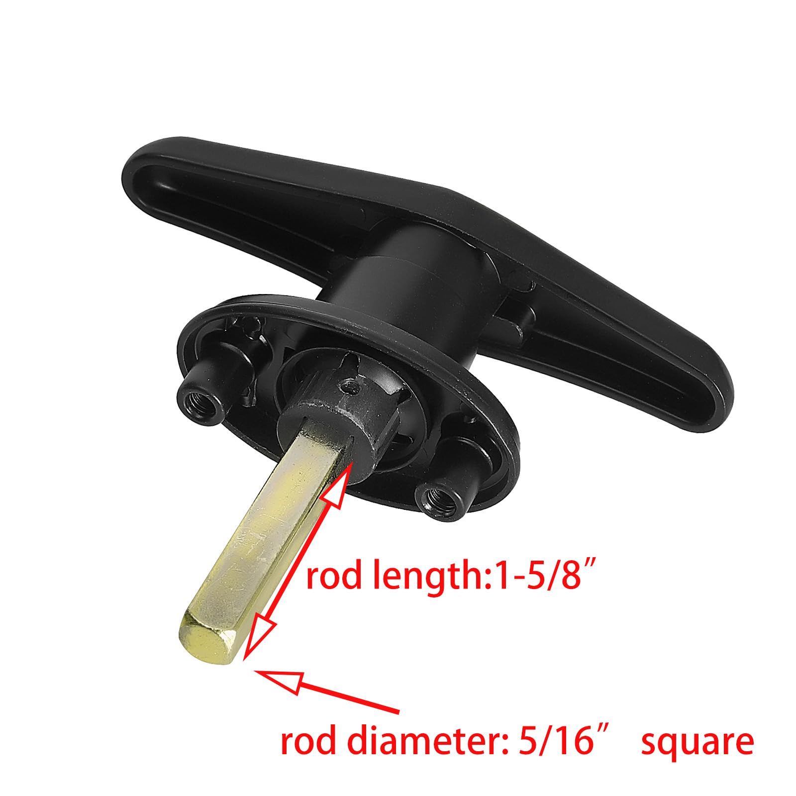 Wedelweib T-Handle For Truck Camper Shell Truck Cap Locking T-Handle With Dust Cover For Truck Canopy-2 Pack Clockwise And Count
