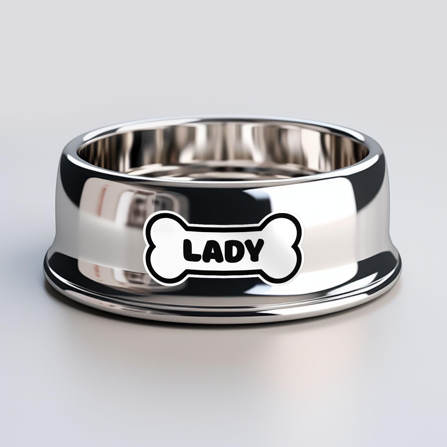 Lady Dog Name Sticker - Waterproof Vinyl Decal For Car Bumper, Laptop, Water Bottle, Wall, And Window, Size - 8'' Longer Side
