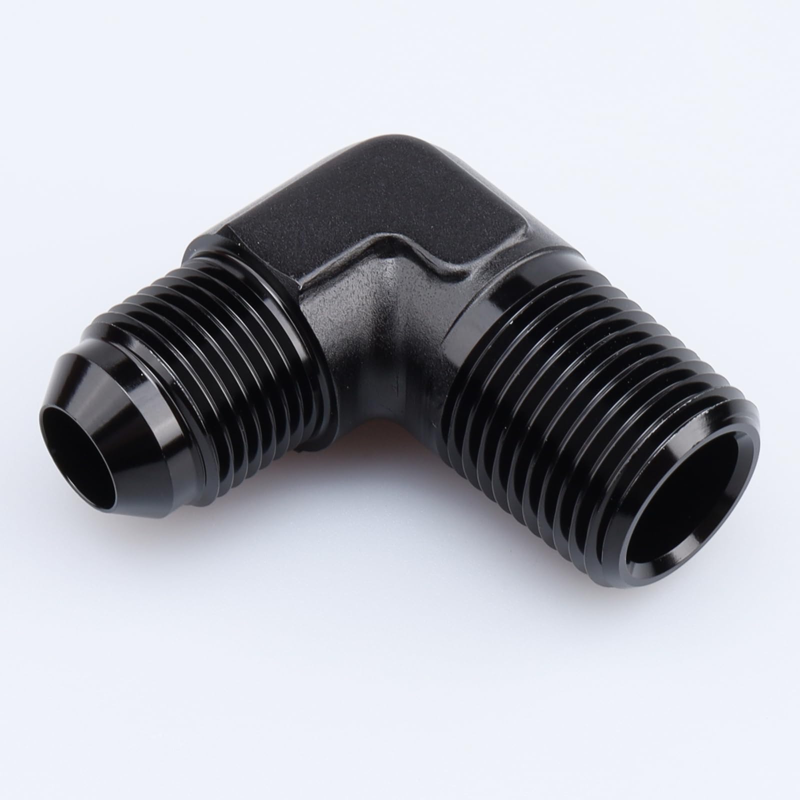 Ac Performance 90 Degree Elbow -6 An Male To 1/8'' Npt Male Fitting Adapter Connector Aluminum Black