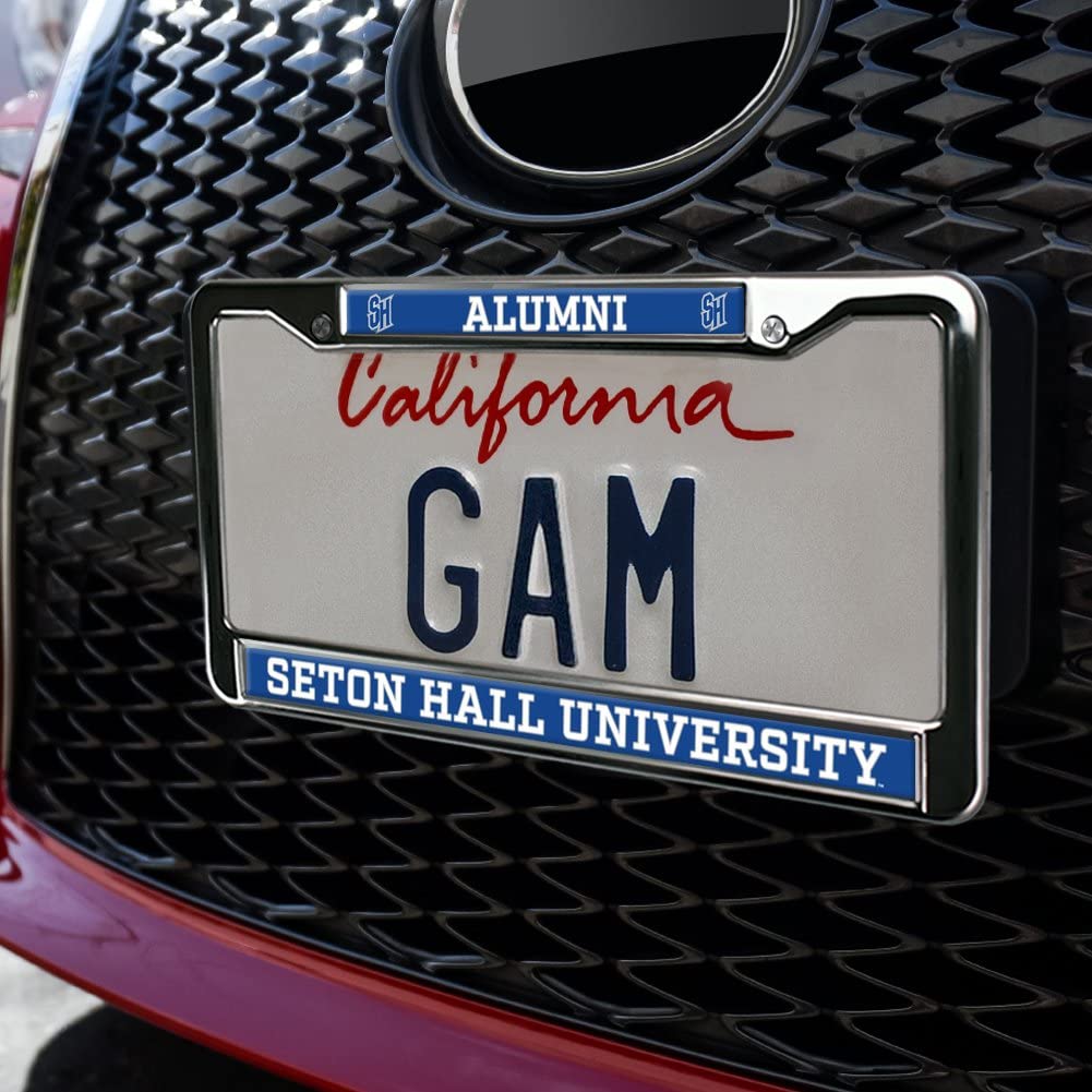 GRAPHICS & MORE Metal License Plate Frame - Seton Hall University Alumni, Full Size, One Size