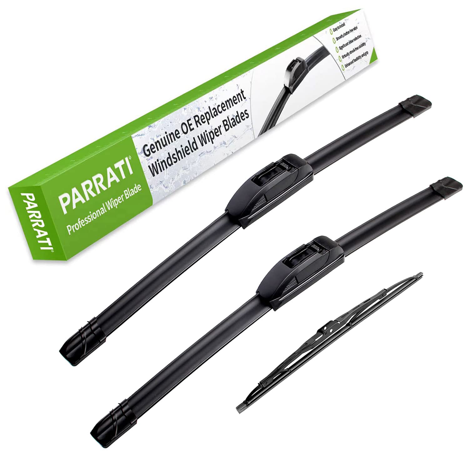 Parrati High Performance Premium All-Season Automotive Windshield Wipers With Rear Wiper Blades Replacement For 2003-2009 Hummer