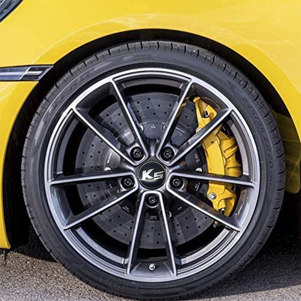 4Pcs 2.22Inch Car Logo Abs Material Wheel Center Cap Sticker Wheel Emblem Badge Logo Stickers (Fit K5)