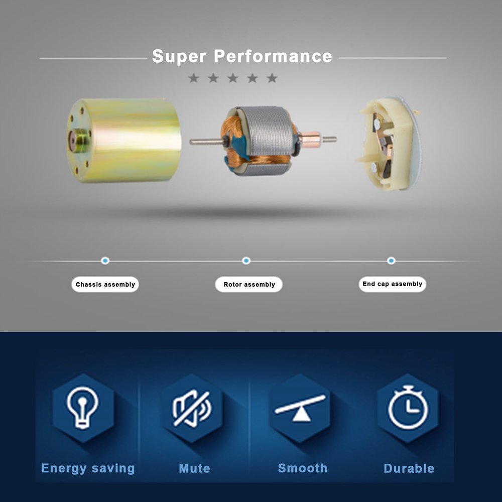 Greartisan Dc 24V 200Rpm Gear Motor High Torque Electric Micro Speed Reduction Geared Motor Centric Output Shaft 37Mm Diameter Gearbox