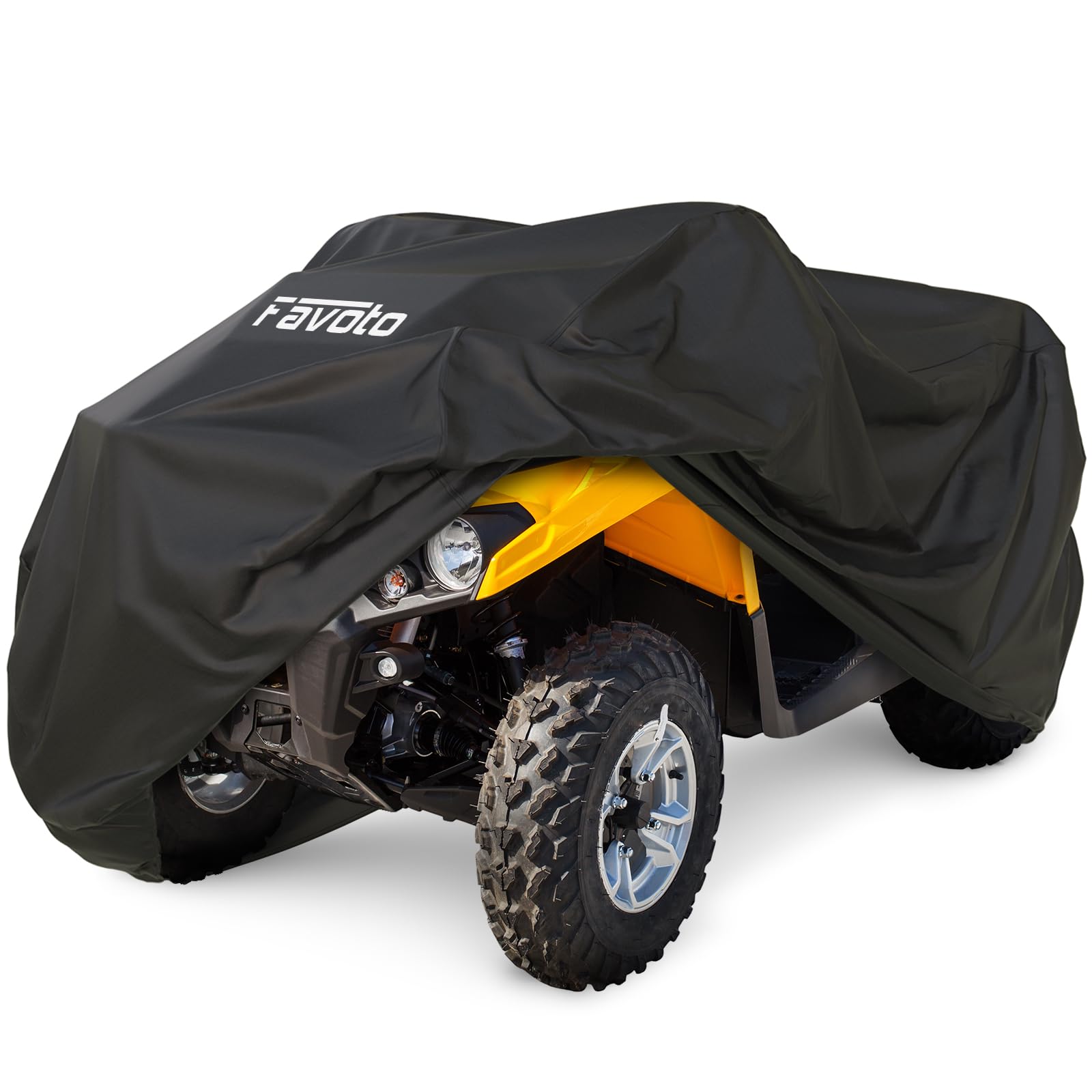 Favoto Atv Cover Waterproof Outdoor - Heavy Duty 4 Wheeler Cover Quad Cover All Weather Dust Rain Sun Protection Windproof Vehic