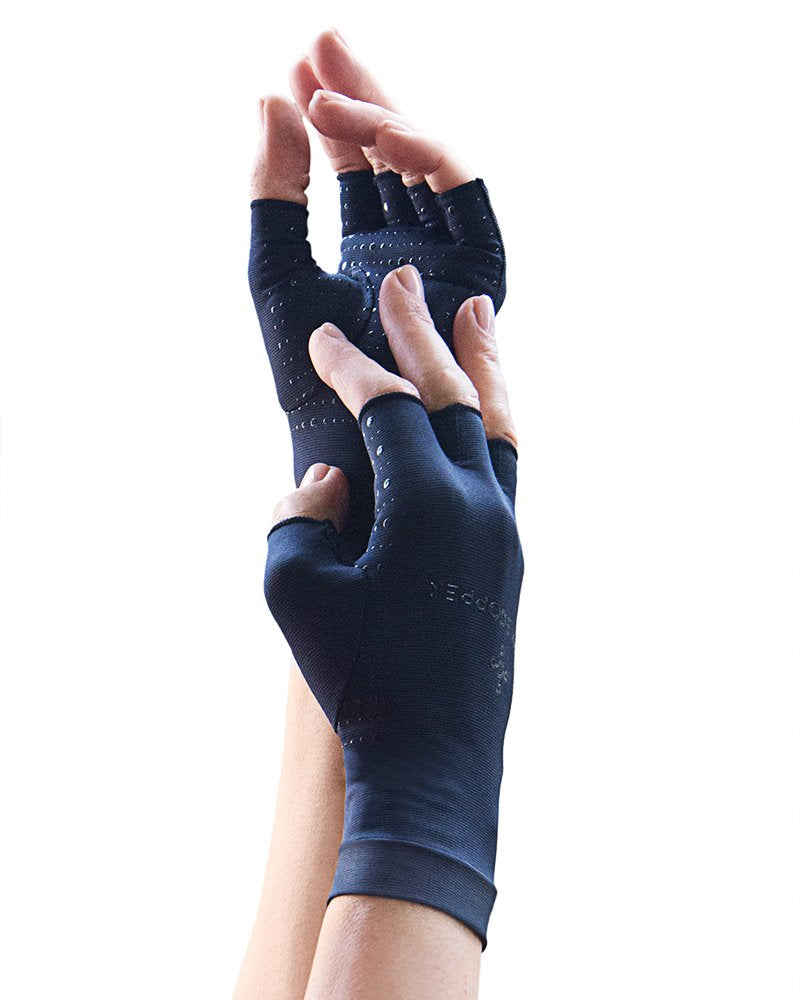Tommie Copper Men'S Recovery Fingerless Gloves, Black, X-Large