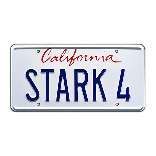 Celebrity Machines Iron Man | Stark 4 | Metal Stamped License Plate