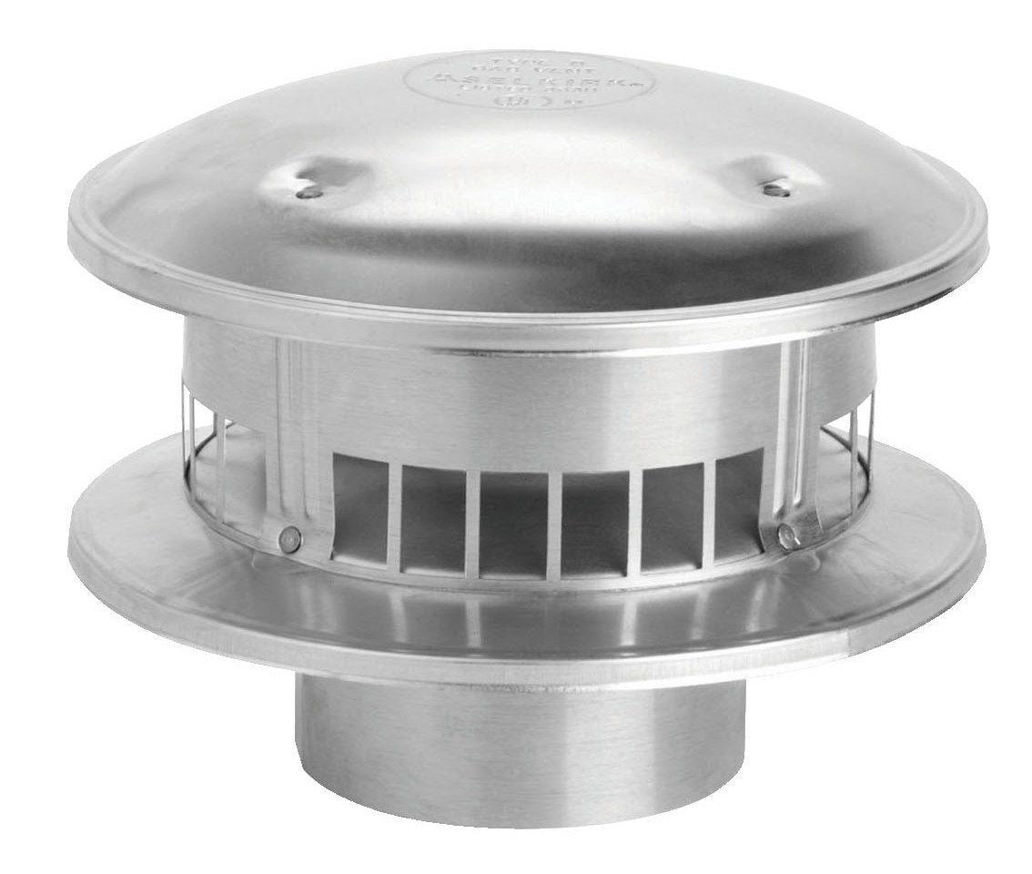 Selkirk Metalbestos 3 Selkirk 3Rv-Rt Bird Proof Round Top, Galvanized