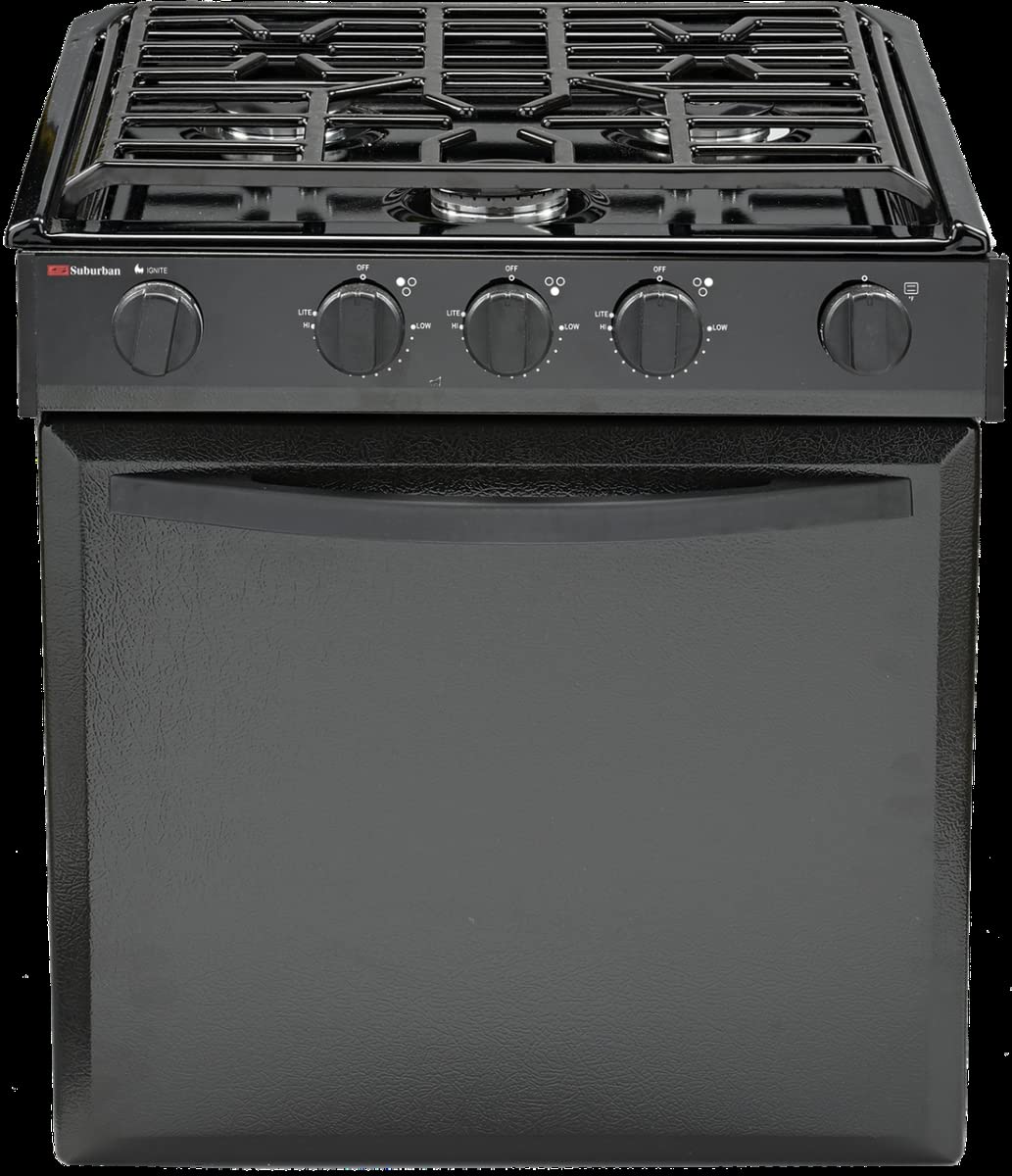 Suburban Chevrolet Mfg 3505A Standard Series Range - 22' With Black Top/Black Door And Piezo Ignition
