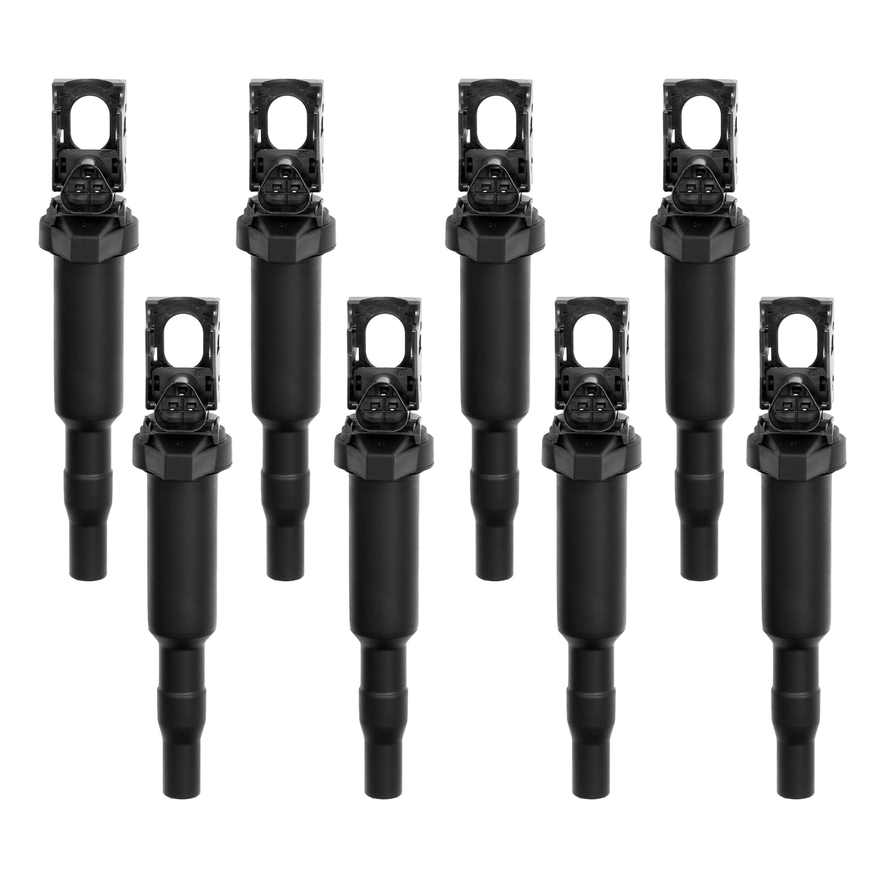 HQPASFY Ignition Coil Packs, Compatible with 2002-2018 BMW 750li/550i/650i/750i, X5/X6, 545i/645ci/745i/745li, Alpina B6/B7/M5/M6 4.4L 4.8L Replaces# 0221504470, UF-592 (8 Pcs) -Like New