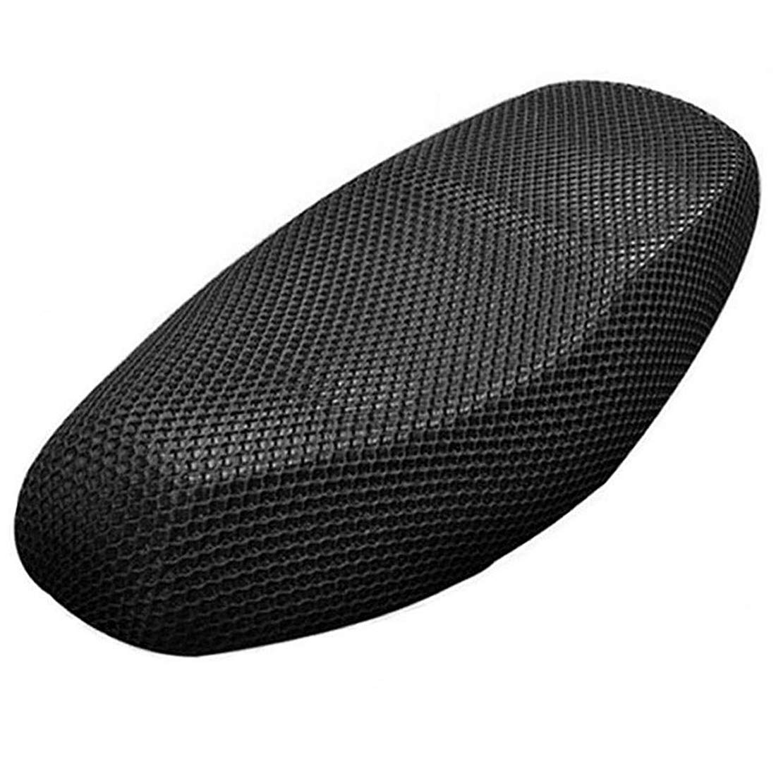 AUTUT Black Motorcycle Scooter Moped Seat Cover Seat Anti-Slip Cushion 3D Spacer Mesh Fabric, XX-Large