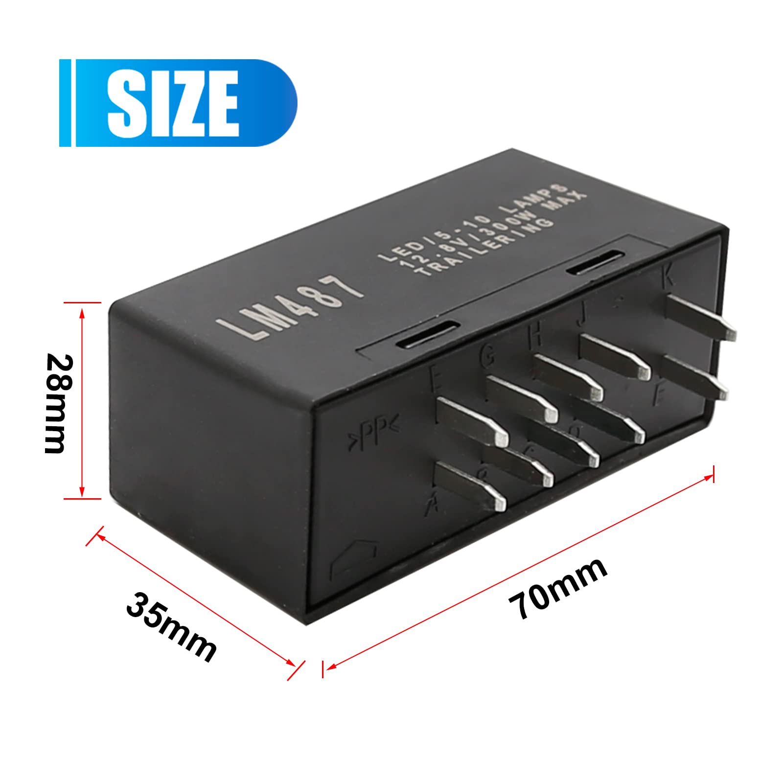 VIKKSAER LM487 LED Flasher Relay for Chevy GMC Cadillac Hummer 03-07, Turn Signal Replacement, 10383321