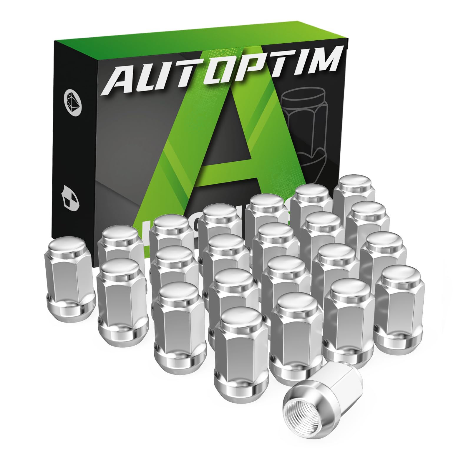 AUTOPTIM 23PCS 1/2-20 Lug Nuts - Replacement for 1987-2018 Wrangler JK, 2002-2012 Liberty, 1993-2010 Grand Cherokee Aftermarket 