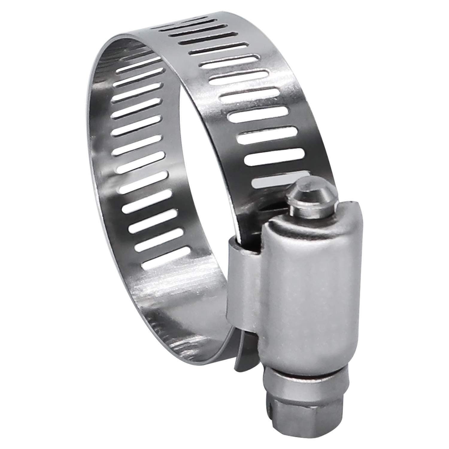 Roadformer 1.5'' Worm Gear Hose Clamp - Sae 24 Size, Full Stainless Steel With 1/2'' Band Width, Working Range 27Mm - 51Mm Hose