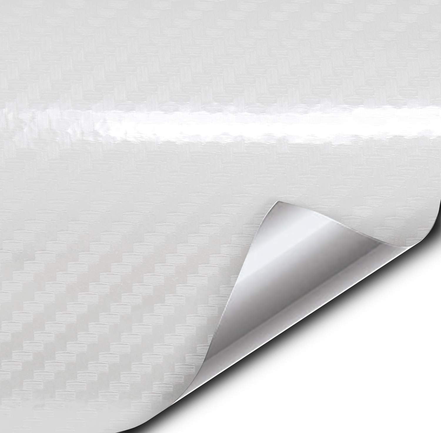 Vvivid Epoxy High Gloss Carbon Vinyl Automotive Wrap Film Diy Easy To Install No Mess (2Ft X 5Ft, White)